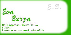 eva burza business card